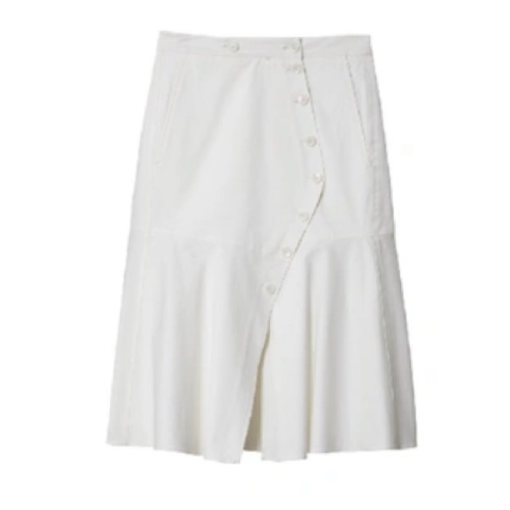 Tibi Dominic Twill Skirt White Size 6